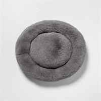 Super Plush Round Dog Bed - XL - Gray