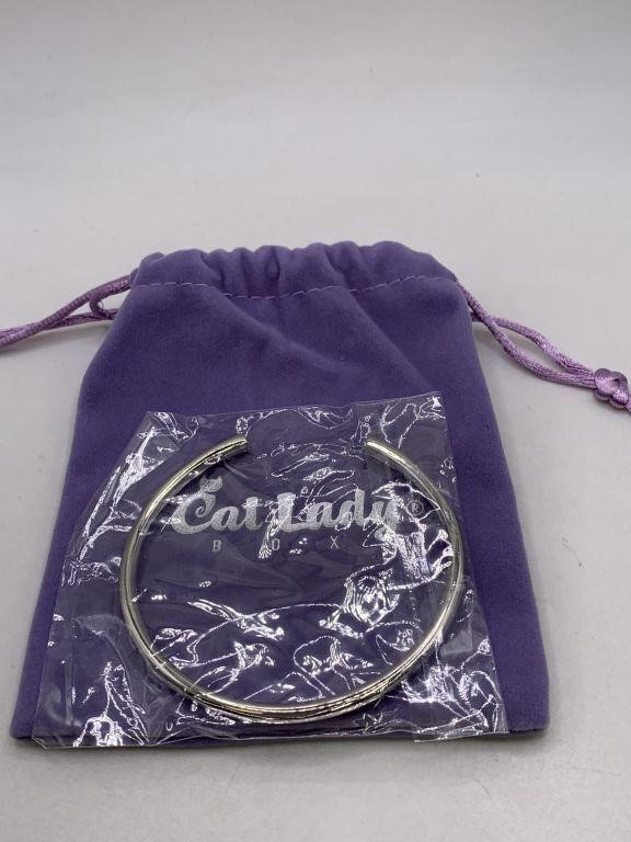 NEW CAT LADY BOX CUFF BRACELET