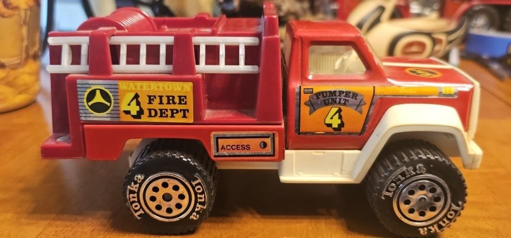 4 WATERTOWN FIRE DEPT PUMPER UNIT TONKA METAL TOY