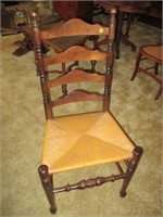 Walnut Ladder Back Rope Chair