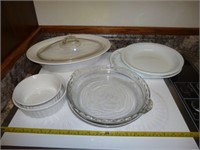 Oval Casserole, Ramekins, Glass Pie Plates, Etc