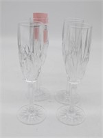 SET OF 4 MARQUIS BY WATERFORD CHAMPAGNE FLUTES