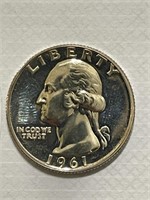 1961-P Washington Silver Quarter