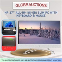 HP 27” ALL-IN-1(8-GB) SLIM PC+KEYBOARD+MOUSE