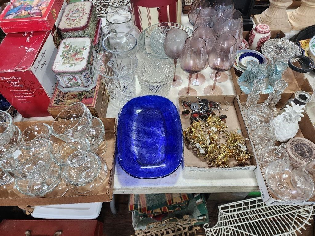 Assorted Glassware and Decor