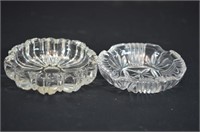 2 Glass Ashtrays