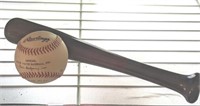 1952 AL MVP SIGNED YOUTH BALL AND MINI BAT