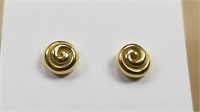 18kt Yellow Gold Tiffany & Co. Swirl Stud Earrings