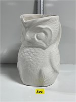 Vtg USA Ceramic Owl Pitcher 8”