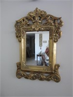 Gold Gilded Wood Accent Mirror
