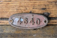 Brass Plate No 4640