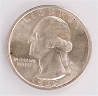Coin 1935-S Washington Quarter - GEM BU