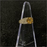 Unique Gold Ring, Large Stone
