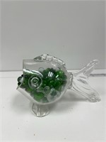Vintage blown glass fish sculpture