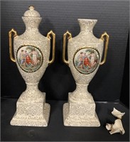 2 Empire England Victorian Style Vase, Urns.