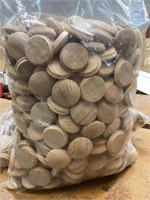 Bag of 100 1" Oak Plug Caps x 2 Bags