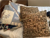 Quilts and throw pillows
