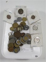 TRAY: MEXICAN COINS