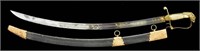 FEDERAL PERIOD EAGLEHEAD SABER WITH SCABBARD.