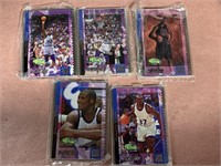 Lot of 5 Shaquille O'Neal metal edge trading cards