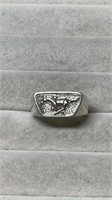 Vintage Sterling Silver Sterling & DFD Ring With G