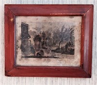 Vintage Print - Moulin De Charenton - Framed