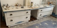 4 DRAWER DRESSING VANITY, 96LX24WX25H