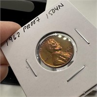 1962 PROOF MEMORIAL PENNY CENT TONED