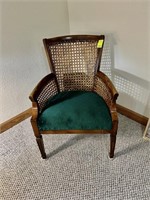 Vintage Woven Wicker Back Chair