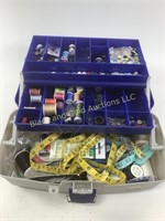 Plano tackle box wth sewing notions