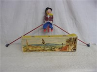 Vintage Tightrope Balancing Unicycle Toy