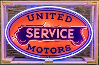 United Motors Service Neon Sign In Crate