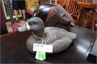 Carved Duck & Black Bear