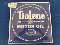 New Porcelain "Tiolene Motor Oil" Advertising Sign