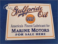 New Porcelain "Gulfpride Oil" Advertising Sign