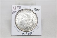 1878R2 MS63 Morgan Silver Dollar