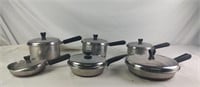 12 pc. Lot of Norisware stainless steel pots and