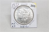 1878 8TFMS63 Morgan Silver Dollar
