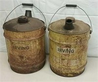 Two Irving 20L Oil Cans