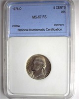 1976-D Nickel MS67 FS LISTS $3500