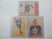 3 cartes de Hockey des Toronto Maple Leafs des