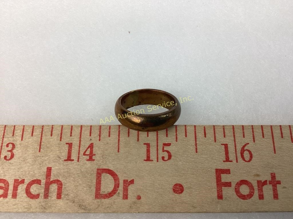 14k gold men’s gold wedding ring, engraved inside