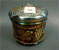 N Grape and Cable Stippled Covered Powder Jar –