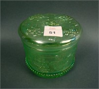 N Grape and Cable Covered Powder Jar – Ice Green