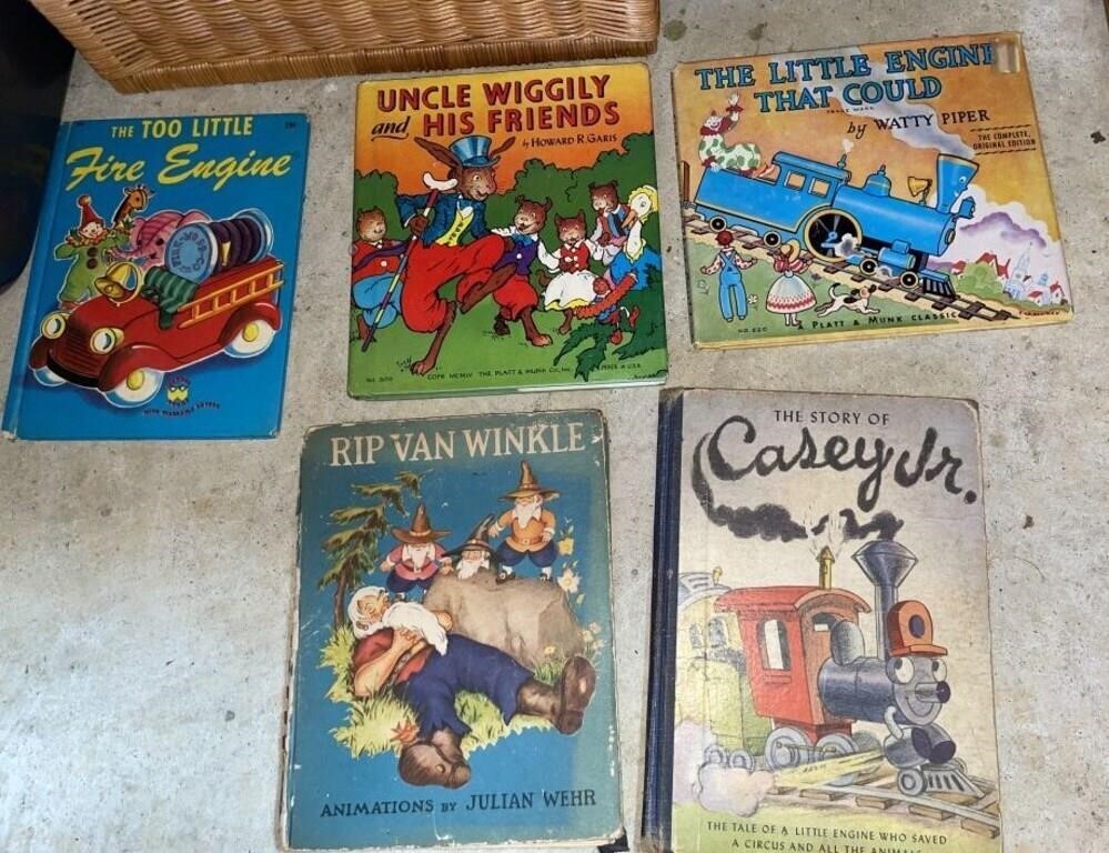 (5) 1940-50's Children's Books:  Rip Van Winkle,