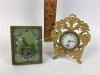 Small vintage cherub clock, small Victorian