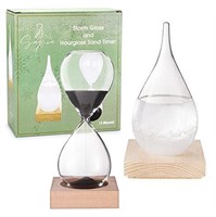 Storm Glass Weather Predictor with Hourglass Sand