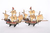 Vintage Wooden 1492 Santa Maria  Model Ships