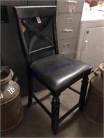 BLACK COUNTER CHAIR, SEAT HEIGHT IS 24"