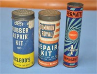 Group of vintage cardboard advertising